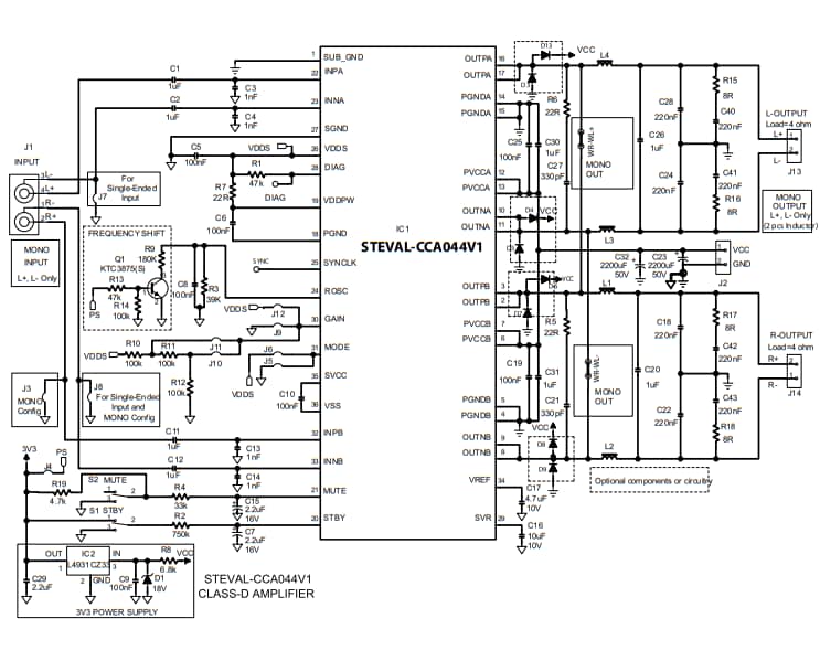 Schematic - STMicroelectronics STEVAL-CCA044V1 Demonstration Board
